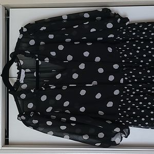 Polka dot tiered dress